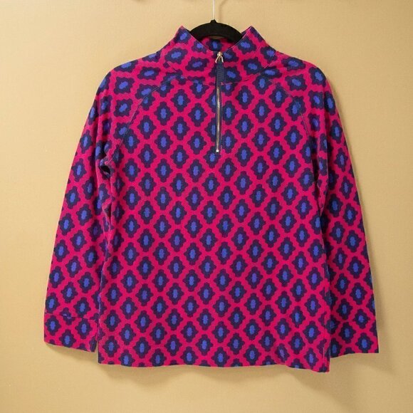 3 fpr $10 Mud Pie Poppy Monogram Quarter Zip Pullover - Picture 1 of 7